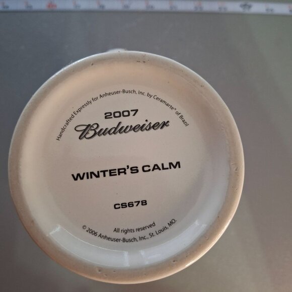 2007 Budweiser Winters Calm Clydesdale Beer Stein Ceramarte Brazil Box & COA - Picture 11 of 14